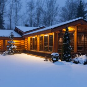 Построенный проект бани из рубленного бревна