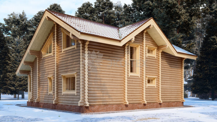 Проект дома Карелия оцилиндрованное бревно