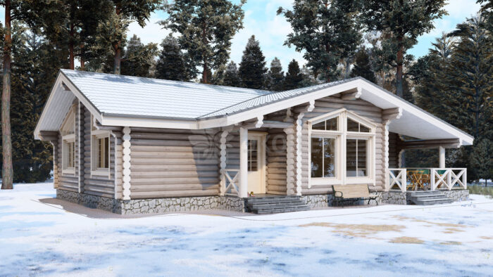 Проект дома Мурманск оцилиндрованное бревно