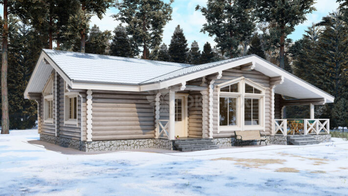 Проект дома Мурманск оцилиндрованное бревно