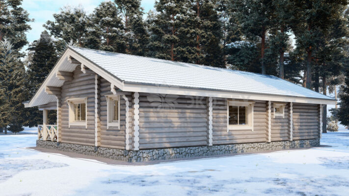 Проект дома Мурманск оцилиндрованное бревно