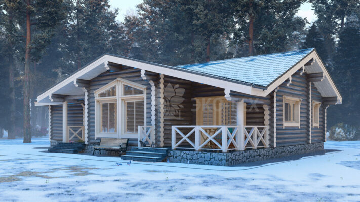 Проект дома Мурманск оцилиндрованное бревно