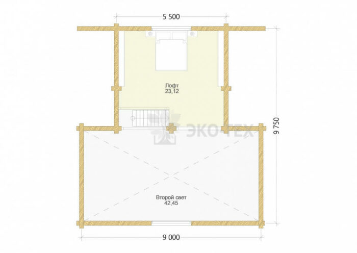 Проект дома Сосновый Бор оцилиндрованное бревно планировка