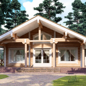 Проект дома Сосновый Бор оцилиндрованное бревно