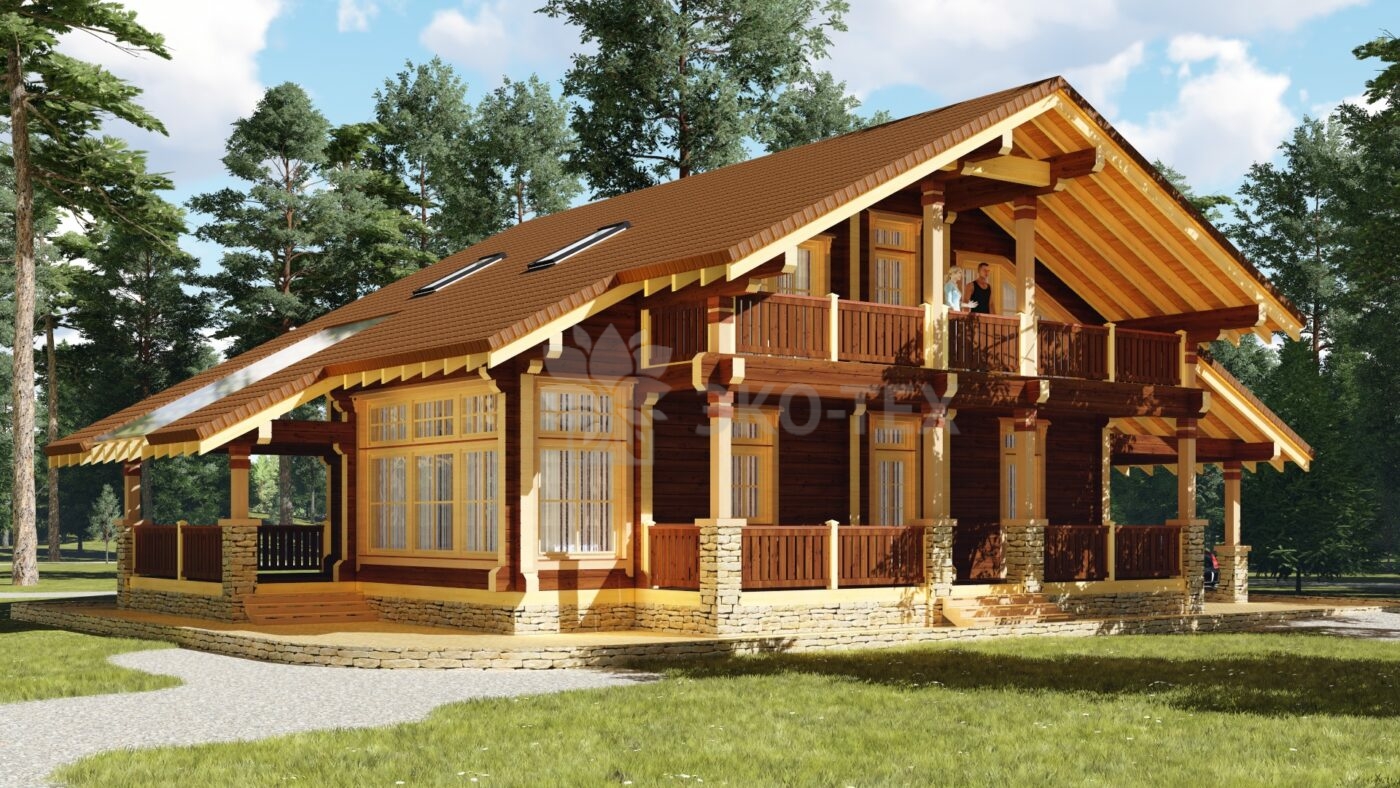 Проект дома из клееного бруса
