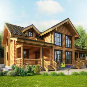 Коттеджи из оцилиндрованного бревна