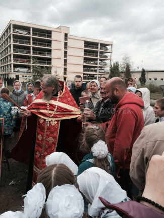Эко-тех начало строительства часовни Донской иконы Божьей Матери в Люблино