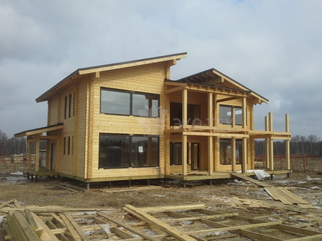 Деревянные дома на винтовых сваях