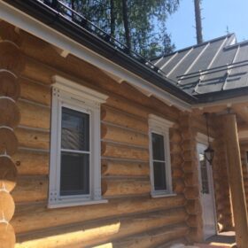 установка срубов домов