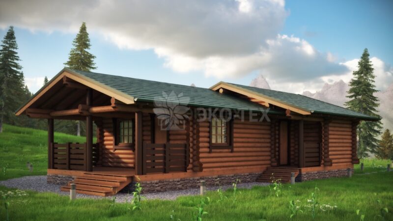 Проект дома Алабино оцилиндрованное бревно