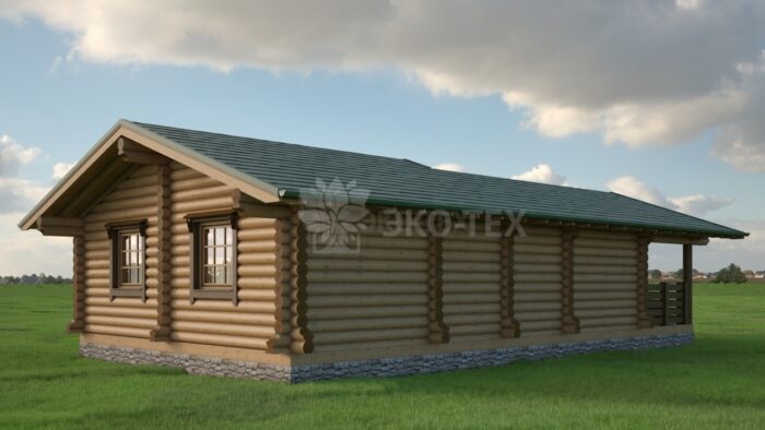 Проект дома Алабино оцилиндрованное бревно