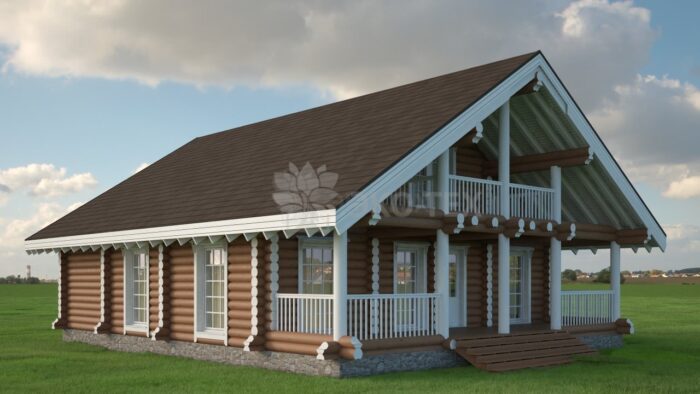 Проект дома Алые паруса оцилиндрованное