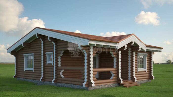 Проект бани Анит оцилиндрованное бревно