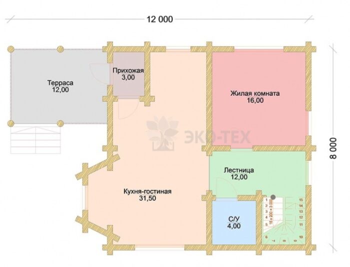 Проект дома Былина оцилиндрованное