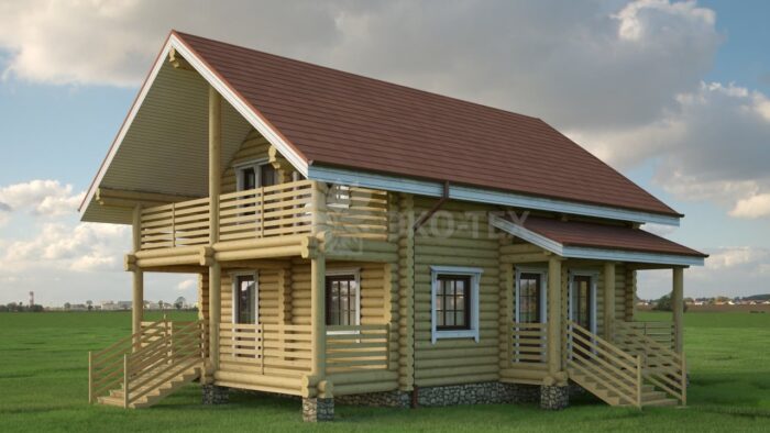 Проект дома Бородино оцилиндрованное