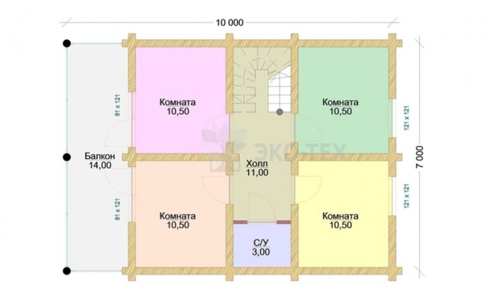 Проект дома Бородино оцилиндрованное
