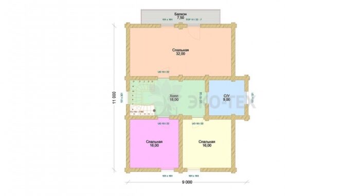 Проект дома Боярыня оцилиндрованное