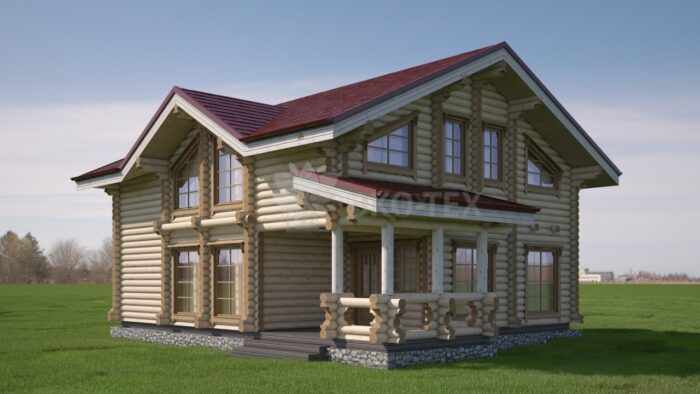 Проект дома Калифорния оцилиндрованное