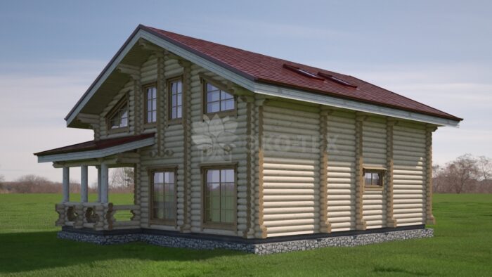 Проект дома Калифорния оцилиндрованное