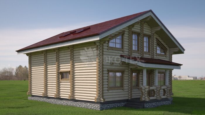 Проект дома Калифорния оцилиндрованное