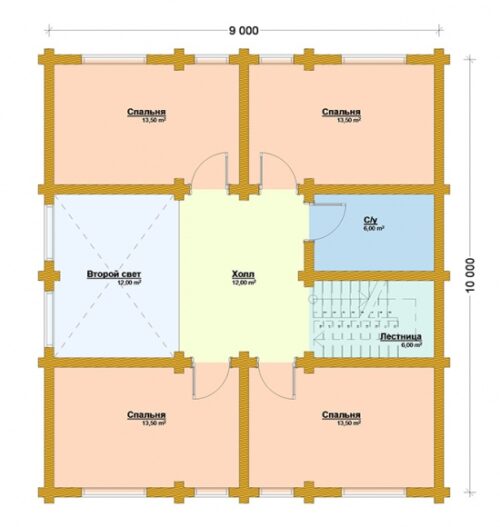Проект дома Калифорния оцилиндрованное