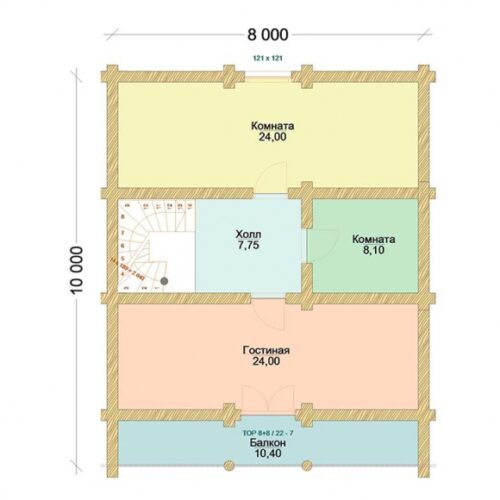 Проект дома Крост оцилиндрованное