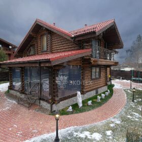 Дом из оцилиндрованного бревна по проекту Дублин