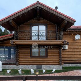 Дом из оцилиндрованного бревна по проекту Дублин