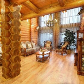 Дом из оцилиндрованного бревна по проекту Дублин