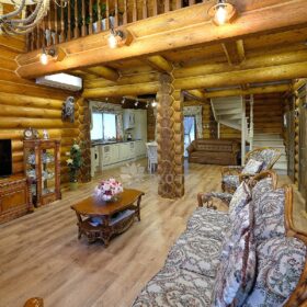 Дом из оцилиндрованного бревна по проекту Дублин