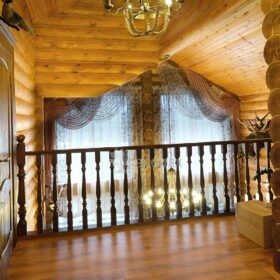 Дом из оцилиндрованного бревна по проекту Дублин