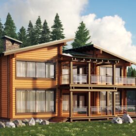 Проект дома Дипломат клееный брус
