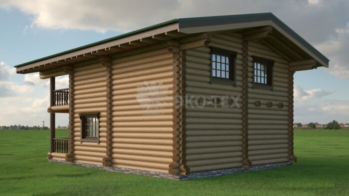 Проект бани Добронега оцилиндрованное бревно