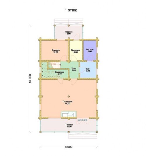 Проект дома Дрезден оцилиндрованное
