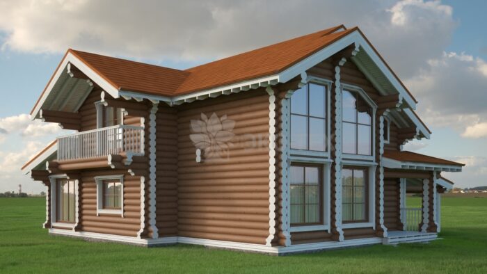 Проект дома Дублин оцилиндрованное