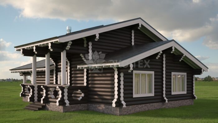 Проект дома Дубрава оцилиндрованное