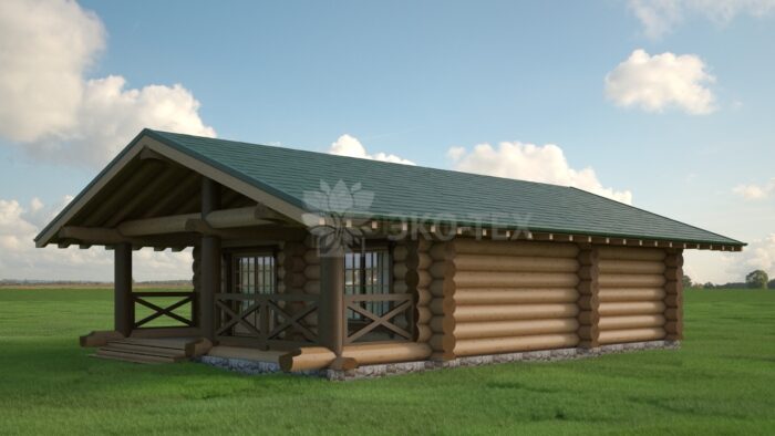 Проект бани Душица оцилиндрованное бревно