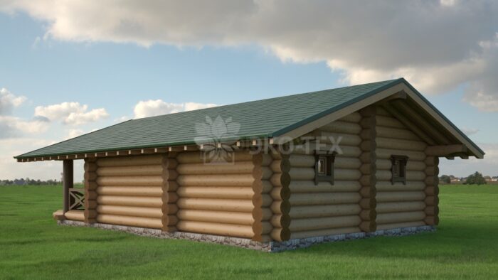 Проект бани Душица оцилиндрованное бревно