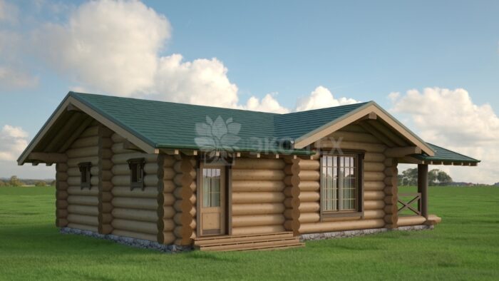 Проект бани Душица оцилиндрованное бревно