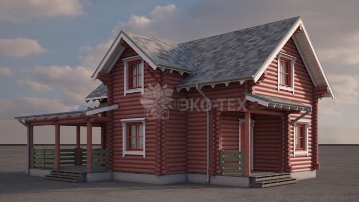 Проект дома Эльф оцилиндрованное