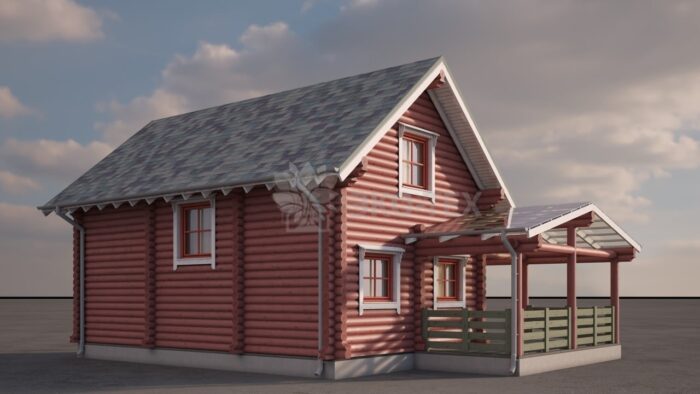 Проект дома Эльф оцилиндрованное