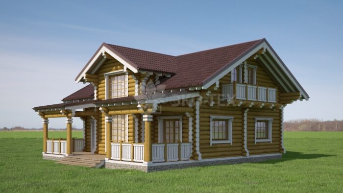 Проект дома Енисей оцилиндрованное