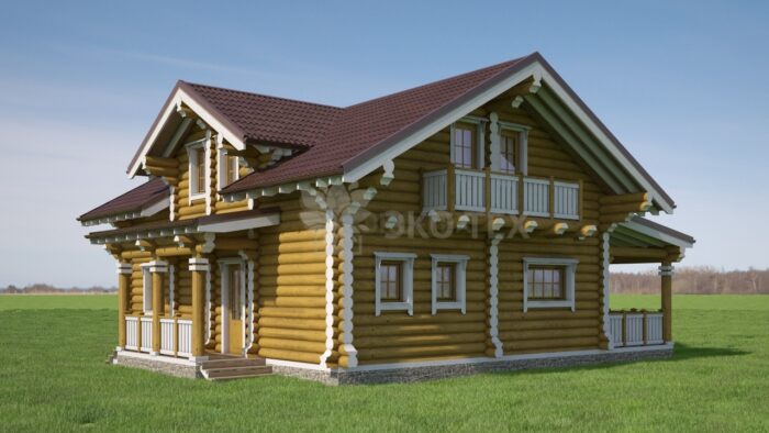 Проект дома Енисей оцилиндрованное