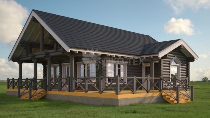 Проект дома Финский дом оцилиндрованное