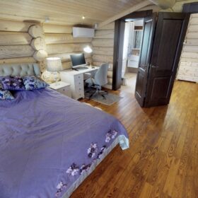 Фото дом из оцилиндрованного бревна по проекту дуб