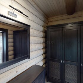 Фото дом из оцилиндрованного бревна по проекту дуб