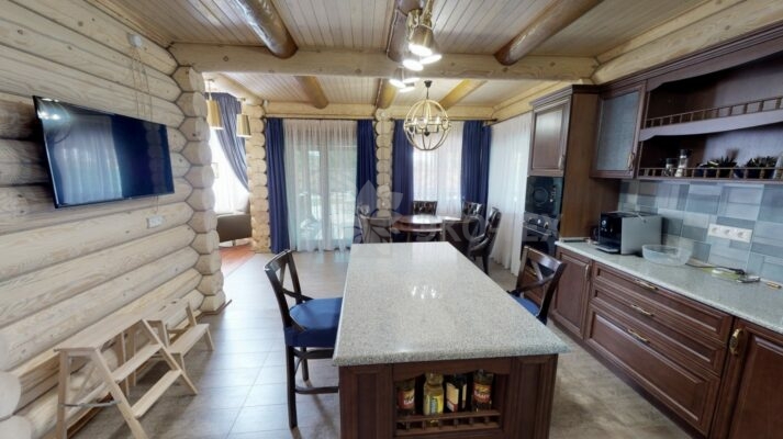 Фото дом из оцилиндрованного бревна по проекту дуб