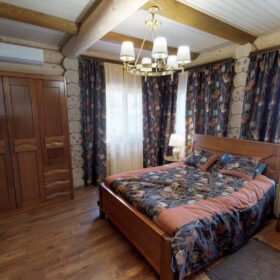 Фото дом из оцилиндрованного бревна по проекту дуб