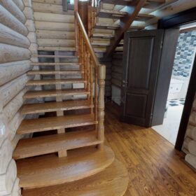 Фото дом из оцилиндрованного бревна по проекту дуб