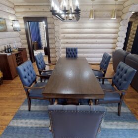 Фото дом из оцилиндрованного бревна по проекту дуб